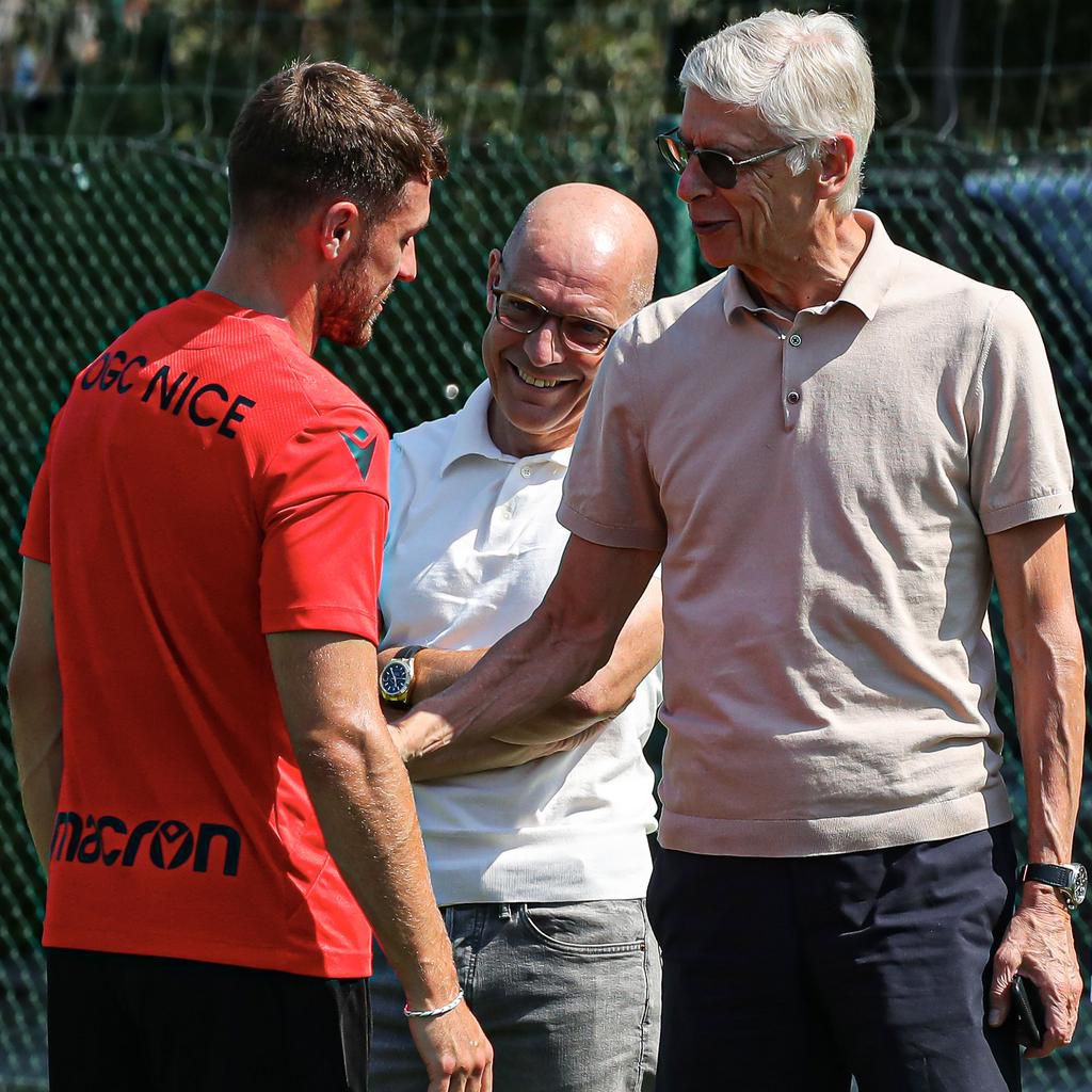 Arsene Wenger reunited with Ramsey at Nice.