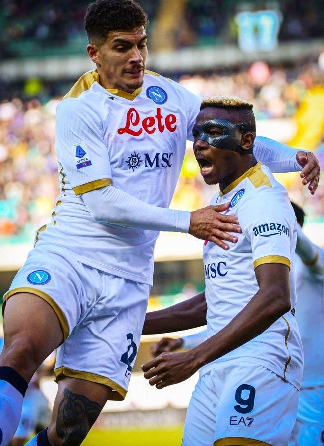 Osimhen has now scored 9 goals in the Serie A raise season.