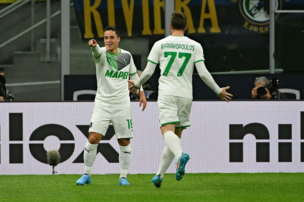 Giacomo Raspadori's eighth Serie A goal of the season set Sassuolo on their way at Inter Milan