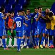 Jaime Mata (3R) scored twice as Getafe kept their Champions League dream alive