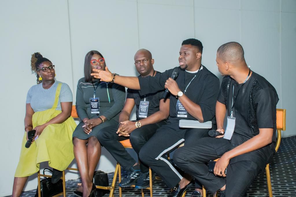 L-R  Buki Ogunsakin, BBO Solicitors; Obi Emetarom CEO, Appzone; Gideon Gideon Orovwiroro, COO, Korapay; Emmanuel Onwuka, Nigeria Info (Session  DeFi & the future of finance in Africa)