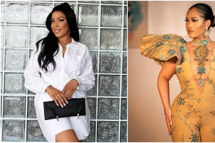 Popular Nigerian blogger Linda Ikeji and movie star Carolun Hutchings [Instagram/OfficialLindaIkeji] [Instagram/HRMCarolyn]