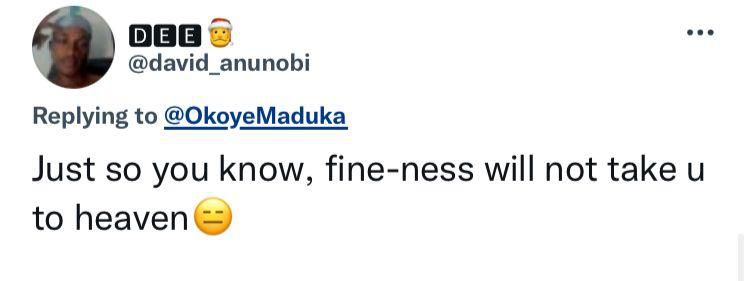 Another Nigerian man sends a stern reminder to Okoye