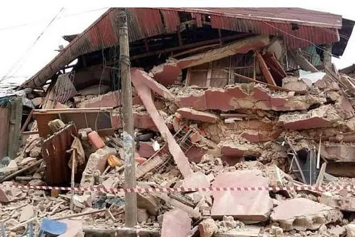 File Photo: Many feared dead as another building collapses in Lagos. (Naija News)