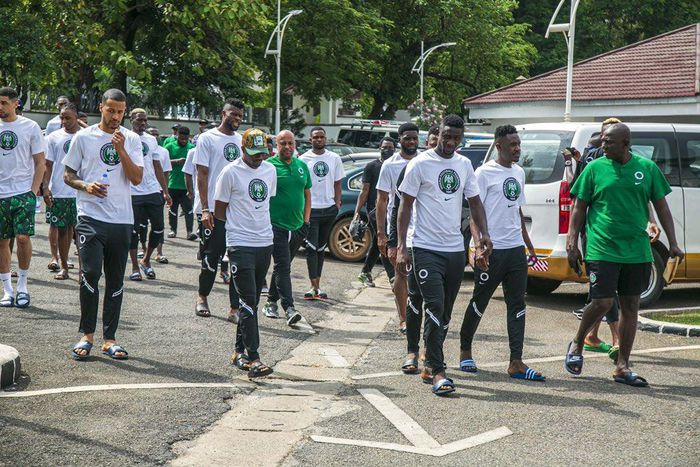 The Super Eagles took a stroll in Ghana before facing the Black Stars