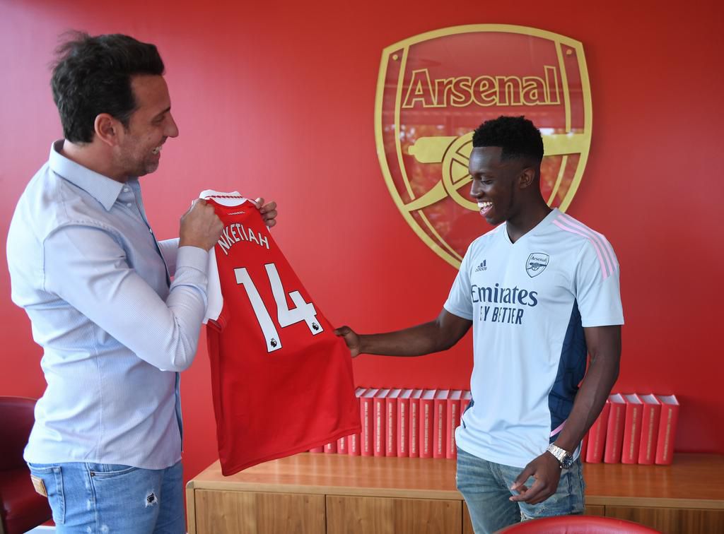Eddie Nketiah gets iconic Arsenal number 14 jersey