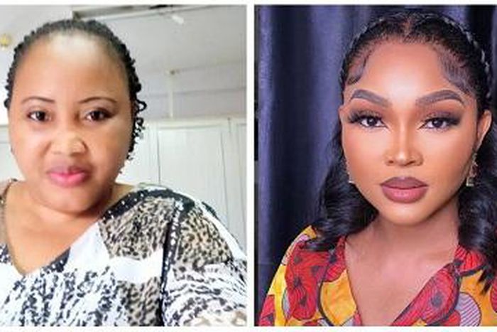 Mercy Aigbe's sister, Patience Aigbekaen and Mercy Aigbe