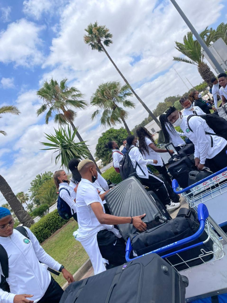 Super Falcons touch down in Casablanca for 2022 WAFCON
