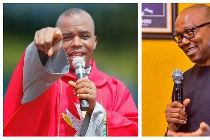 Rev Fr. Ejike Mbaka and Labour Party Presidential candidate, Peter Obi.