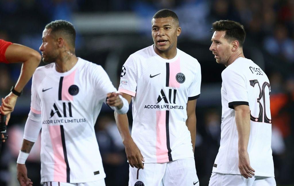 Neymar, Kylian Mbappe and Lionel Messi played together for the first time in midweek but PSG were held by Club Brugge in the Champions League