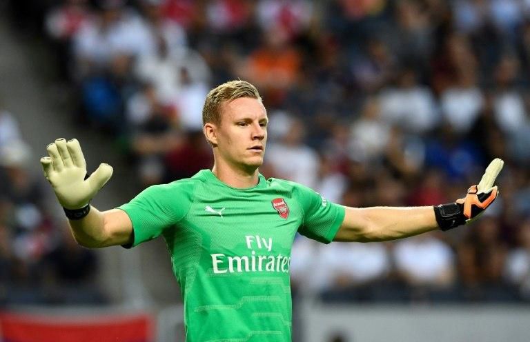 Arsenal's goalkeeper Bernd Leno will make his competitive debut in the Europa League on Thursday