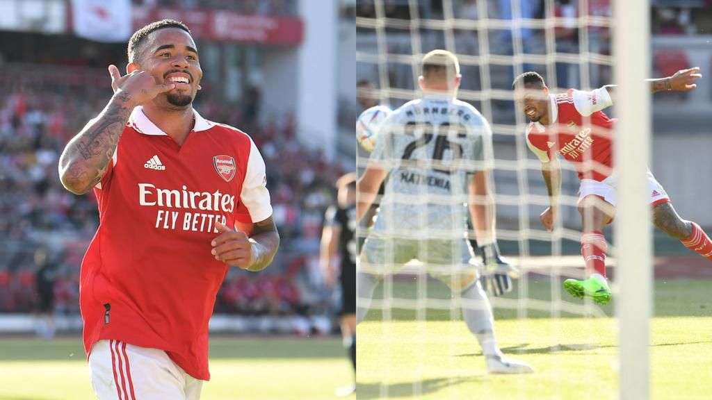 Arsenal fans give glory to Gabriel Jesus after 5-3 win against Nurnberg.
