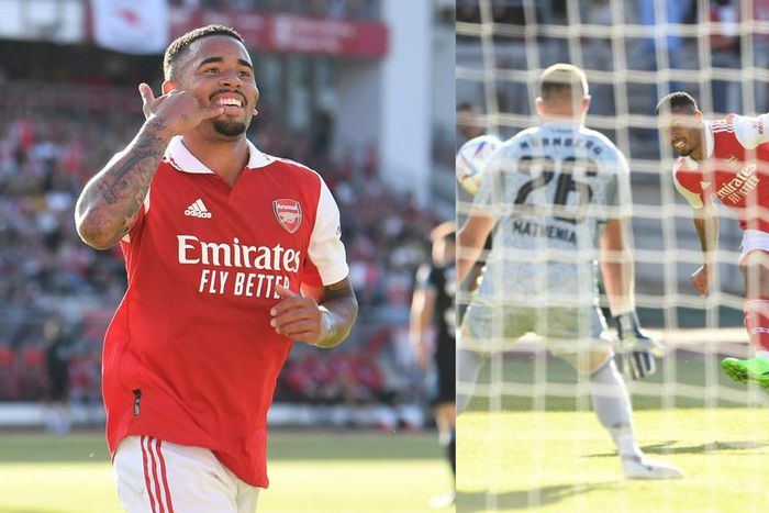 Arsenal fans give glory to Gabriel Jesus after 5-3 win against Nurnberg.