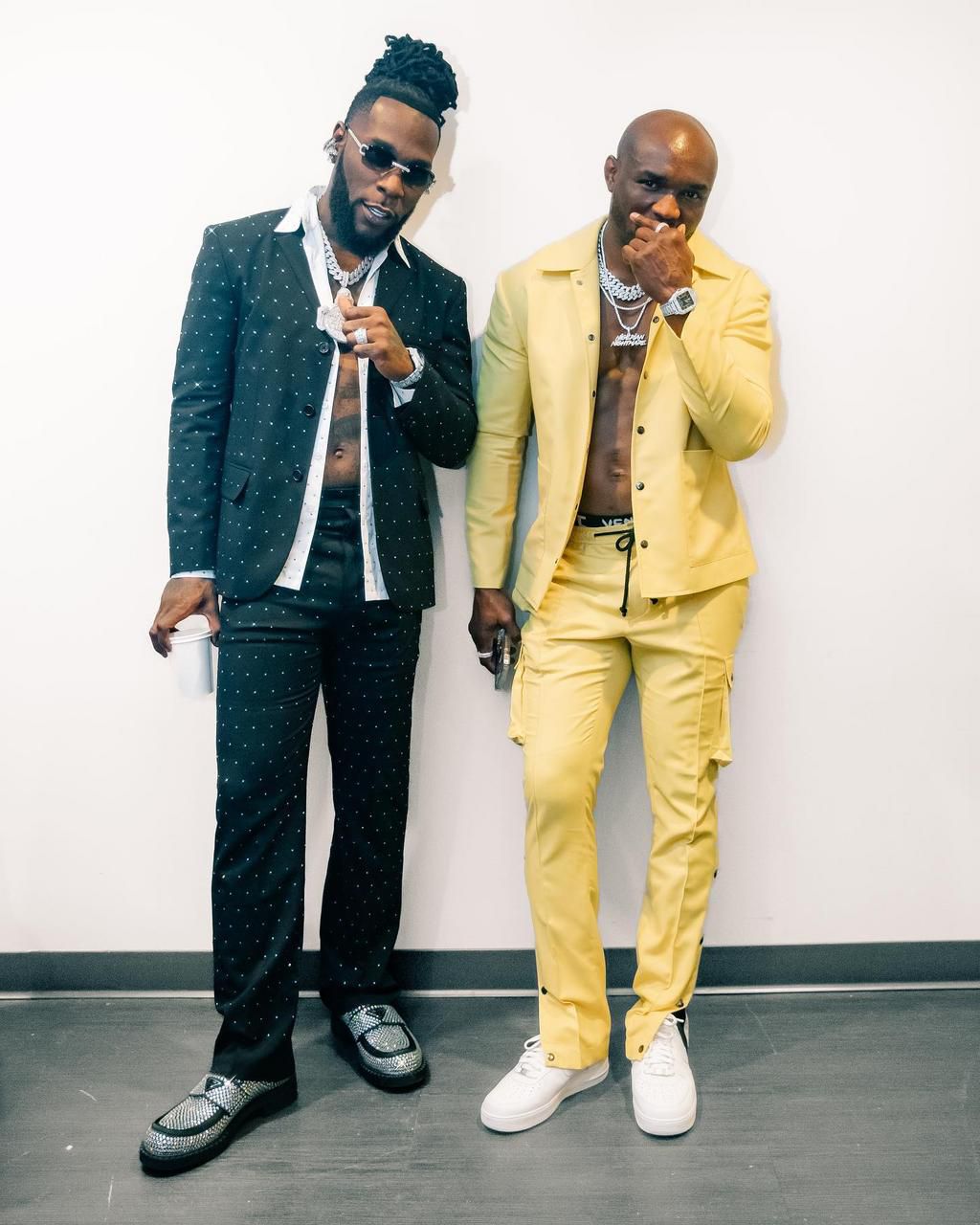 Burna Boy and Kamaru Usman teamed up at One Night in Space concert