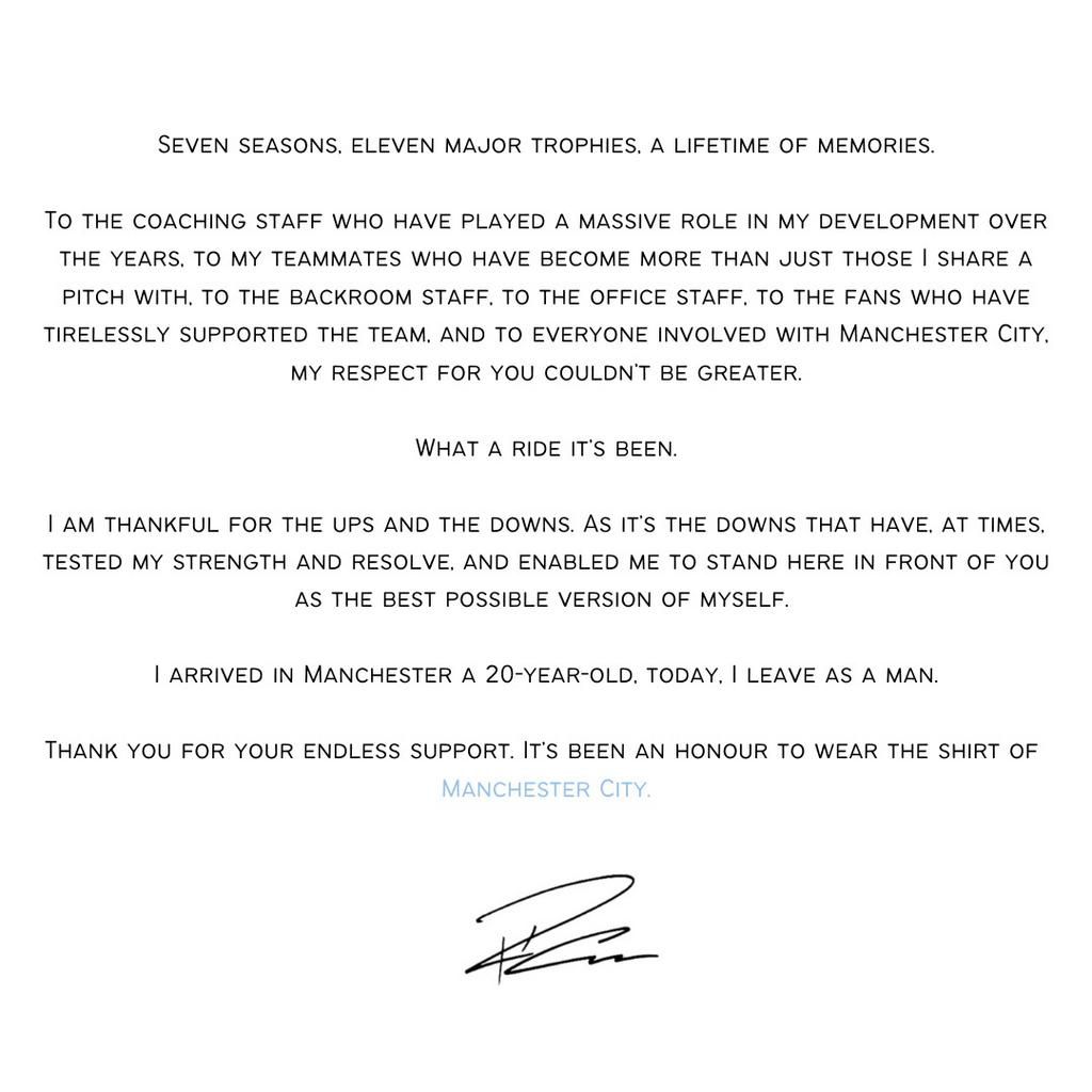 Sterling confirms Chelsea transfer via his emotional message to Man City fans