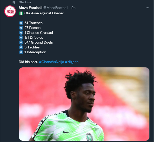 Ola Aina reactions