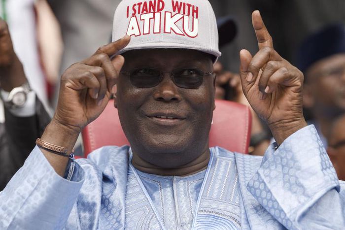 Former Vice President, Alhaji Atiku Abubakar welcomes Gov Godwin Obaseki to the Peoples Democratic Party (Guardian)