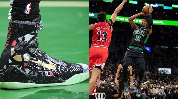 Josh Richardson rocking the Nike All Star Maestro Kobe 9 Elite shoes