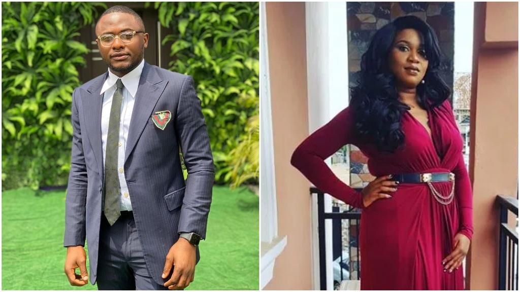 Music mogul Ubi Franklin and his fourth baby mama Sandra Iheuwa [Instagram/UbiFranklinTripleMG] [Instagram/SandraIheuwa]