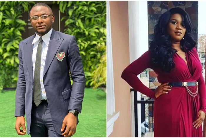 Music mogul Ubi Franklin and his fourth baby mama Sandra Iheuwa [Instagram/UbiFranklinTripleMG] [Instagram/SandraIheuwa]