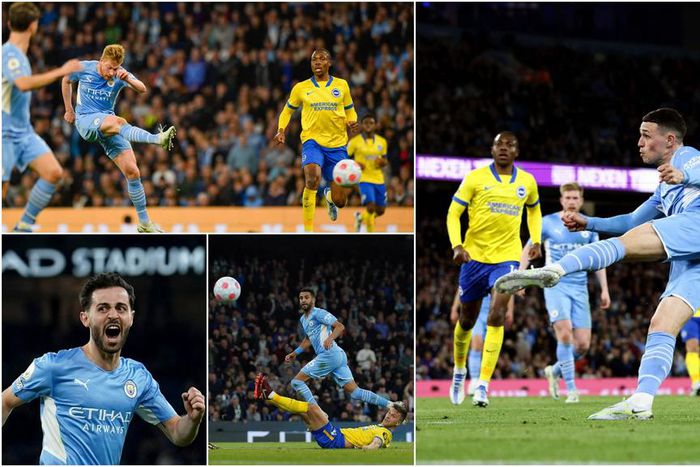 Manchester City spank Brighton 3-0 to move above Liverpool