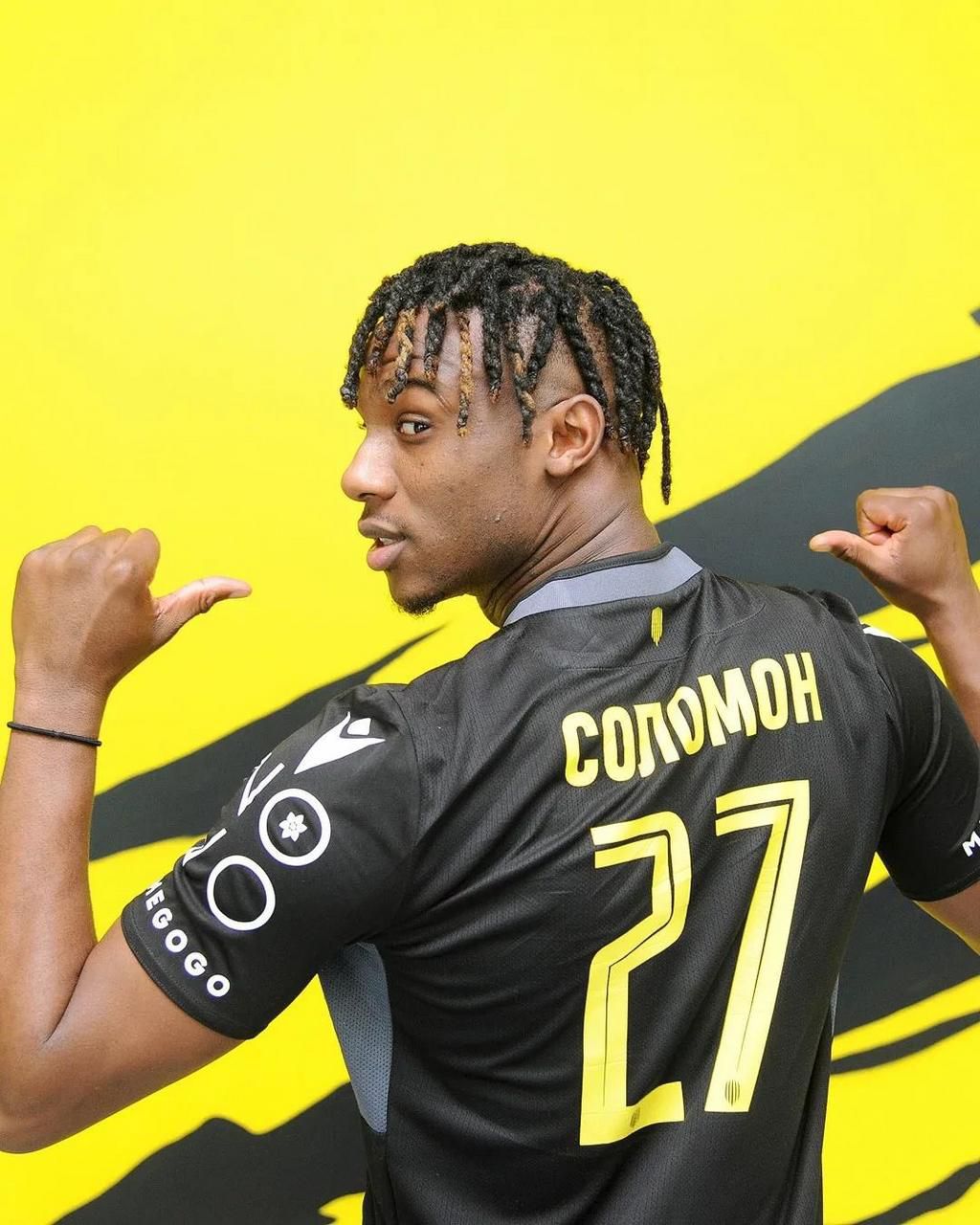 Solomon-Otabor during his January unveiling at Rukh Lviv