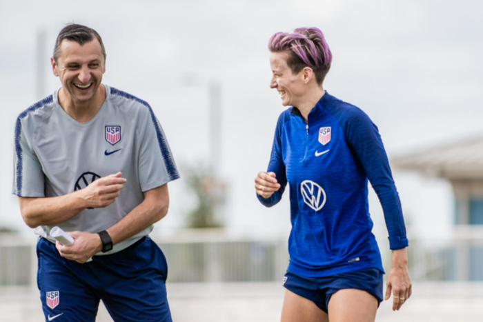 Vlatko Andonovski (L) says Nigeria will give the USWNT a good game