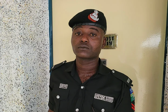 Dismissed Police Officer, Opeyemi Kadiri. [Twiiter:NPF]