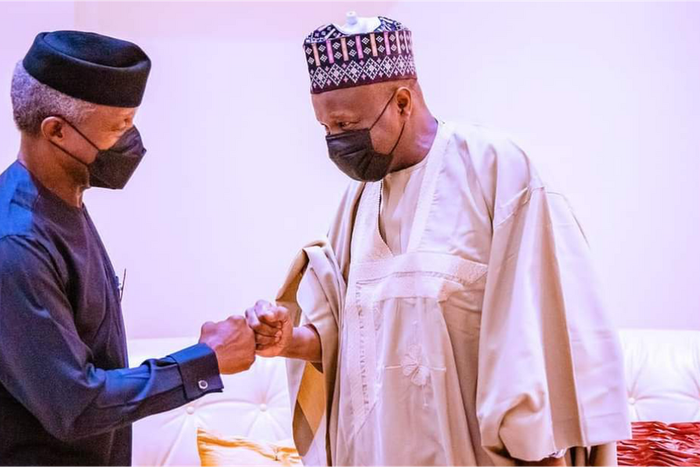 Vice President Yemi Osinbajo and Gombe governor Muhammadu Inuwa-Yahaya. (Gazzette)