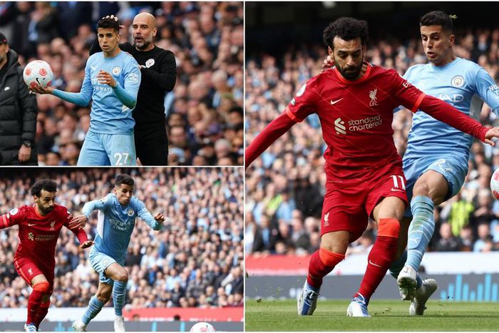 Joao Cancelo had an impressive game against Mohamed Salah as Manchester City played a 2-2 draw with Liverpool