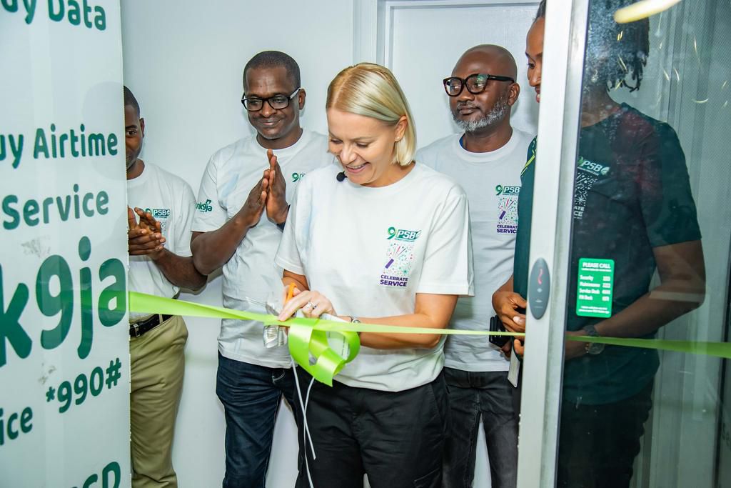 L-R: Head, Information Technology, 9PSB, Gboyega Suleman; Executive Director, Finance and Banking Operations, 9PSB, Nasiru Isyaku; Chief Executive Officer and Managing Director, 9 Payment Service Bank, Branka Mracajac; Omoloye and Head, Marketing and C...