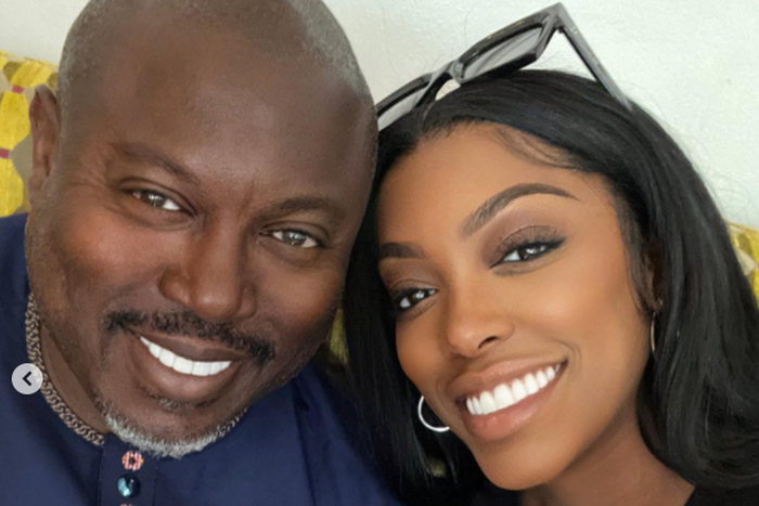 American Reality TV star, Porsha Dyanne Williams with her Nigerian billionaire boyfriend, Simon Guobadia. [Instagram:porsha4real]