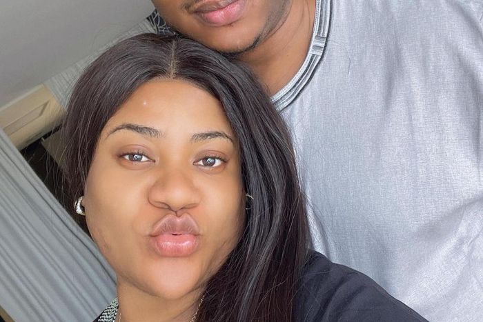 Nkechi Blessing and her hubby Opeyemi Falegan. [Instagram/NkechiBlessingSunday]