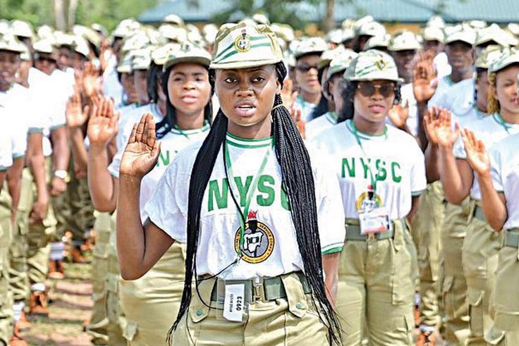 NYSC Corps members on parade ground. (Guardian)