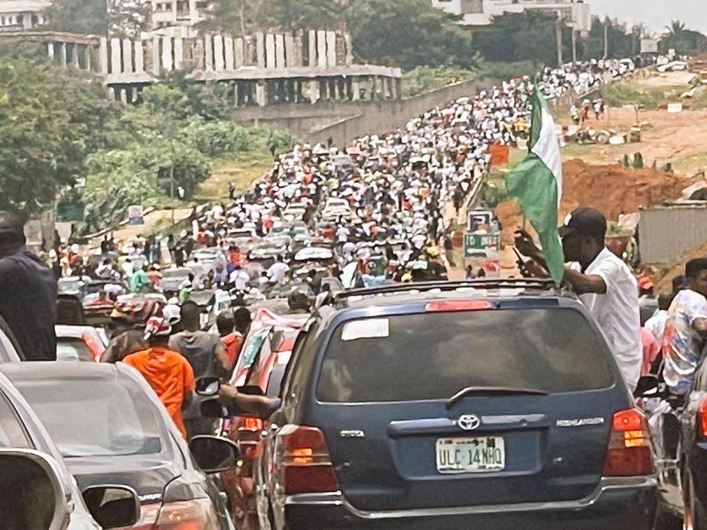 Peter Obi supporters throng Abuja streets for Obidient march