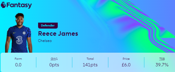 Reece James' FPL profile