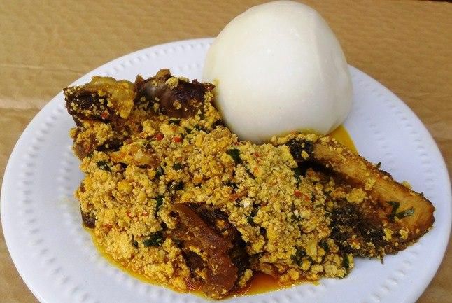 Ekitis love 'Iyan' (pounded yam) and Egusi soup
