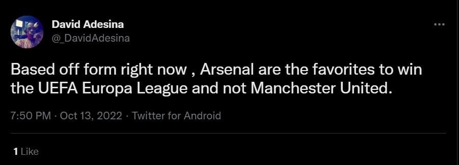 Arsenal v BodoGlimt reactions 5