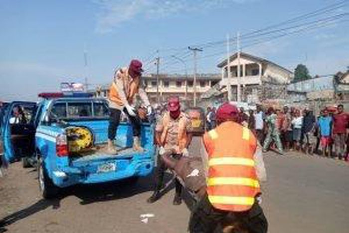 FRSC rescue team during an accident in Onitsha. [NAN]