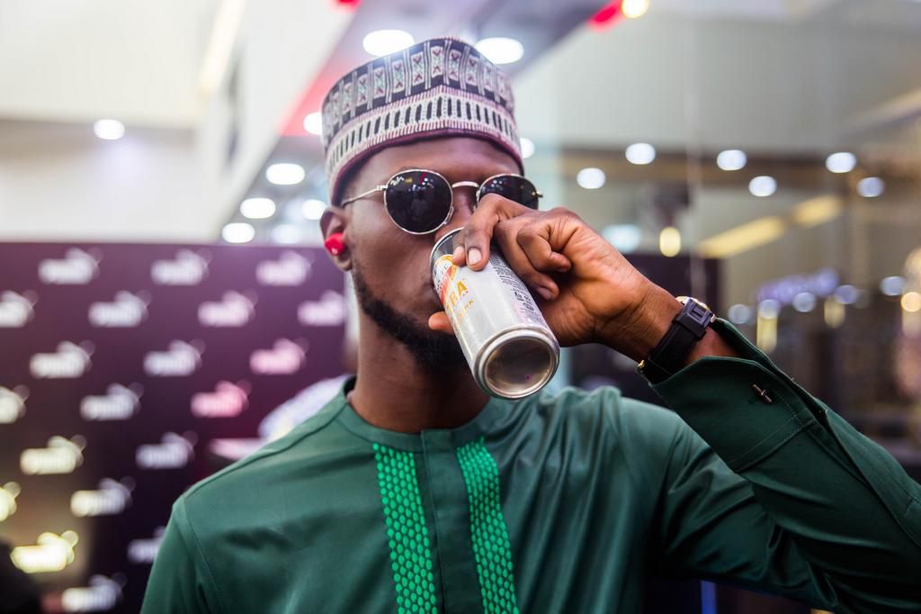 Photo of an Amstel Malta Ultra consumer