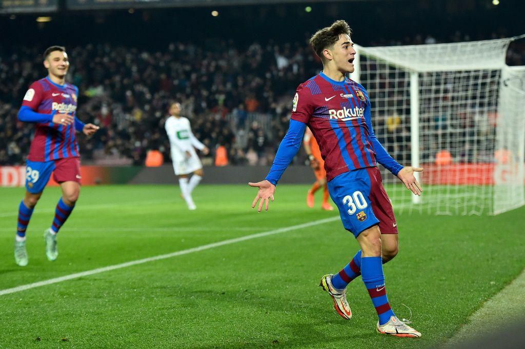 Gavi scored Barcelona's second goal in their win over Elche in La Liga on Saturday.