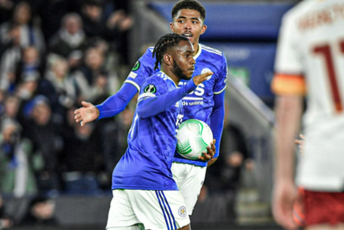 Ademola Lookman got the equaliser for Leicester City against Roma