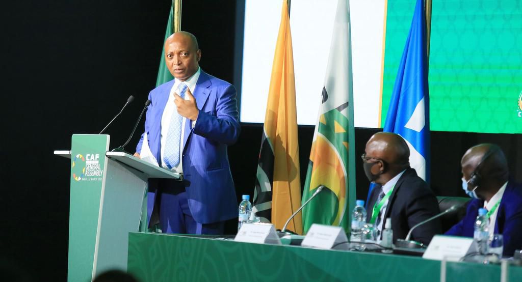 CAF President Patrice Motsepe addresses member associations
