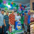 Moses Simon celebrates 27th birthday with cake and wine