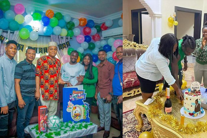 Moses Simon celebrates 27th birthday with cake and wine