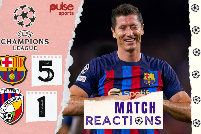 Reactions as Barcelona thrash Viktoria Plzen in the Champions League