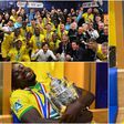 Moses Simon celebrates Nantes Coupe de France victory