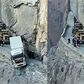Truck left hanging on mountain in China for 3 days after accident (video)