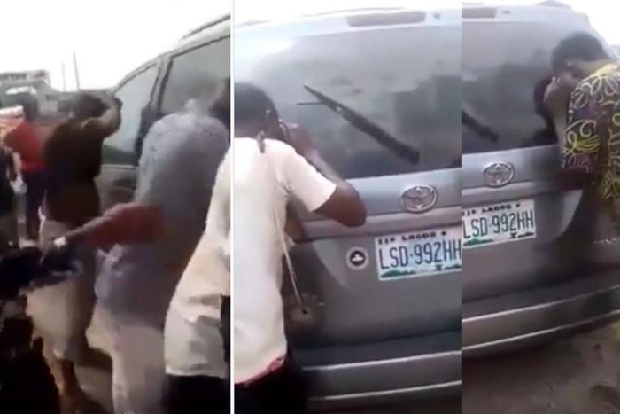 Eyewitnesses gather to catch a glimpse of dead couple inside a car