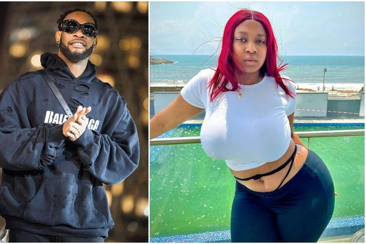 Nigerian music star D'Prince and disc jockey DimpleNipples [Instagram/DPrinceMavin] [Instagram/DJDIimpleNipples]